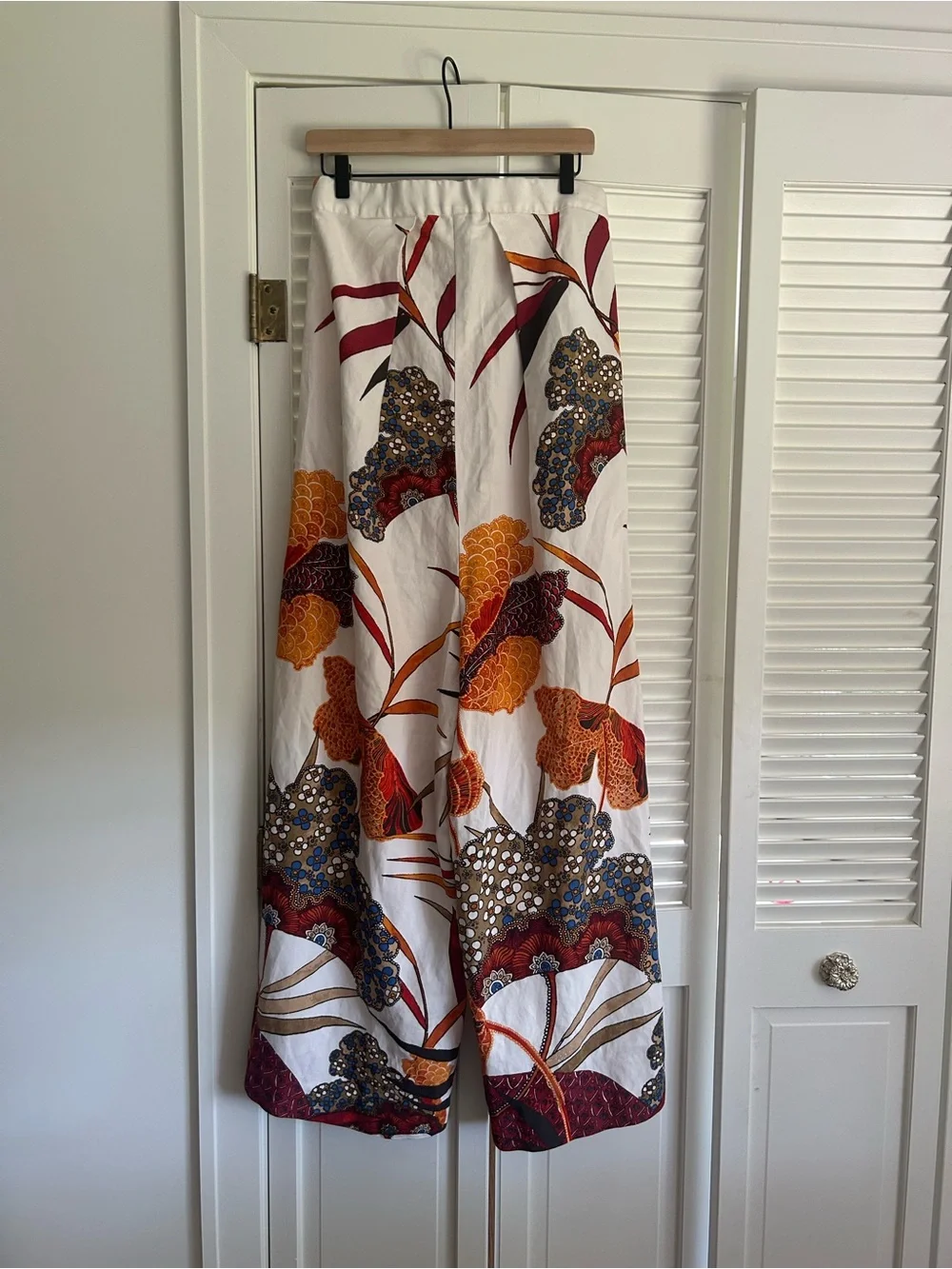 Anthropologie Strapless Maxi Jumpsuit Wide Leg Boho Size 4 Resort Botanical - Picture 3 of 8
